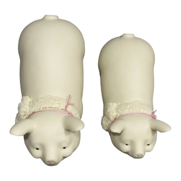 Vintage Department 56 Easter 1998 Set of 2 Pig Figurines #23773 & 23774 - Picture 6 of 8